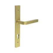 CR-104 Satin Brass Multi Point Backplate Door Handle