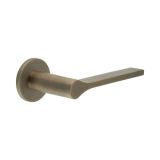 CR-105 Antique Brass Fixed Dead Round Rose Door Handle