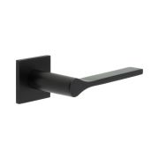 CR-105 Black Unsprung Square Rose Door Handle