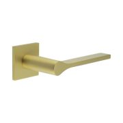 CR-105 Satin Brass Fixed Dead Square Rose Door Handle