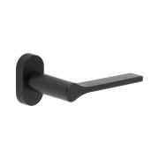 CR-105 Black Multi Point Oval Rose Door Handle