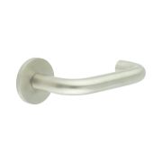 CR-106 Satin Stainless Steel Unsprung Round Rose Door Handle