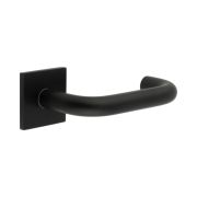 CR-106 Black Fixed Dead Square Rose Door Handle