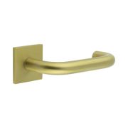 CR-106 Satin Brass Fixed Dead Square Rose Door Handle