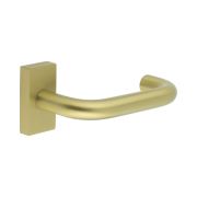 CR-106 Satin Brass Multi Point Rectangular Rose Door Handle