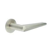 CR-107 Satin Stainless Steel Unsprung Round Rose Door Handle