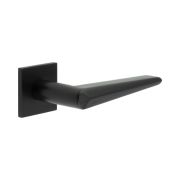 CR-107 Black Unsprung Square Rose Door Handle