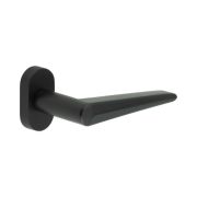 CR-107 Black Multi Point Oval Rose Door Handle