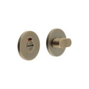 CR-801 Antique Brass Thumb Turn & Lock Round Rose w/ Indicator