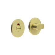 CR-801 Satin Brass Thumb Turn & Lock Round Rose w/ Indicator