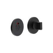 CR-802 Black Thumb Turn & Lock Round Rose w/ Indicator