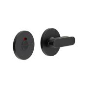 CR-803 Black Thumb Turn & Lock Round Rose w/ Indicator