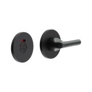 CR-804 Black Thumb Turn & Lock Round Rose w/ Indicator
