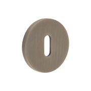 CR-R10 Antique Brass Standard Keyway Round Rose Escutcheon