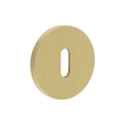 CR-R10 Satin Brass Standard Keyway Round Rose Escutcheon