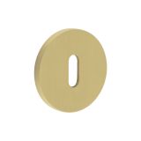 CR-R10 Satin Brass Standard Keyway Round Rose Escutcheon