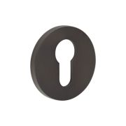 CR-S10 Dark Bronze Euro Keyway Round Rose Escutcheon