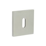 CR-T10 Satin Stainless Steel Standard Keyway Square Rose Escutcheon
