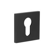 CR-U10 Black Euro Keyway Square Rose Escutcheon