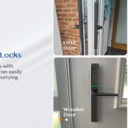 EA 225 Slim Double-Side Weatherproof Smart Lock for UPVC, Composite, Wooden & Aluminium Doors