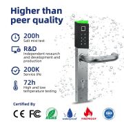 EA 240 Hotel Digital Smart Lock with Motorised Sash Lock – EN 1634 Fireproof Certification
