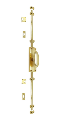 Oval Knob Espagnolette/Crémone Locking Bolt for up to 8.5 Feet High Doors & Windows - Image 2