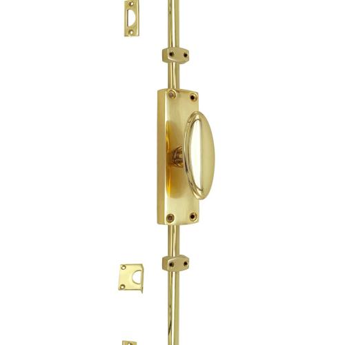 Oval Knob Espagnolette/Crémone Locking Bolt for up to 8.5 Feet High Doors & Windows
