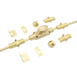 Hampton Reeded Cremone Bolt by Euro Art | Solid Brass Espagnolette Bolt - Image 9