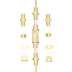 Hampton Reeded Cremone Bolt by Euro Art | Solid Brass Espagnolette Bolt - Image 2