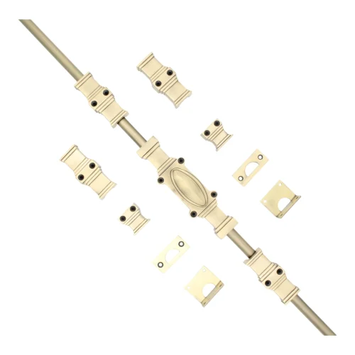 The Windsor Cremone Bolt by Euro Art | Solid Brass Espagnolette Bolt | 2 Finishes
